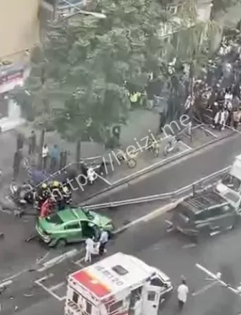 草市街隔离护栏撞击内幕