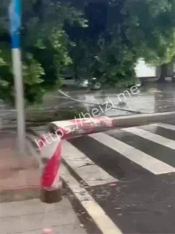 台风麦德姆登陆湛江狂风暴雨